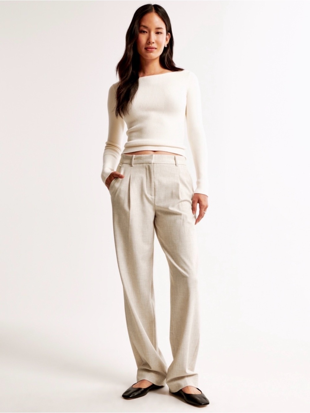 A&F Quinn Tailored Straight Pants, Size 26